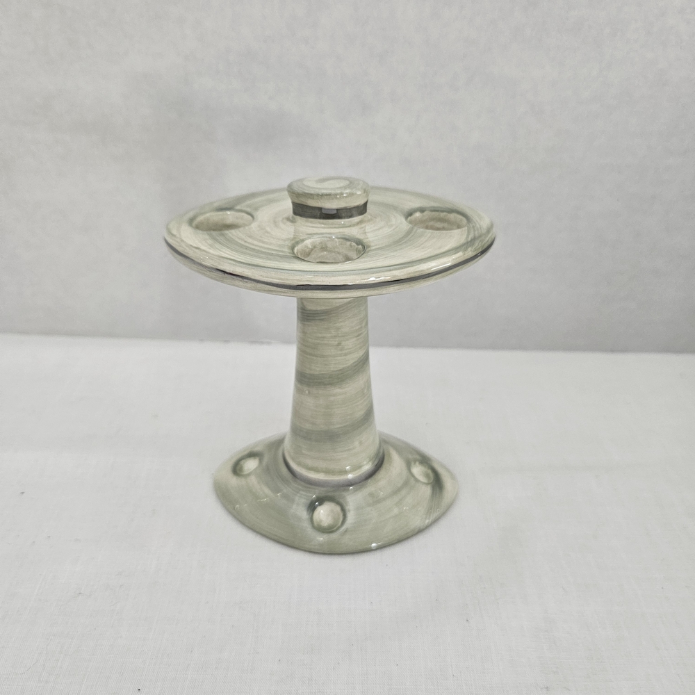 Nicole Miller Ceramic Toothbrush Holder Green And Cream